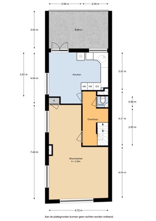 Floorplan - Havenstraat 27, 3441 BH Woerden